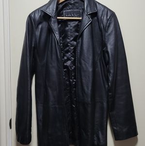 Nicole Miller Genuine Black Leather Jacket Size S